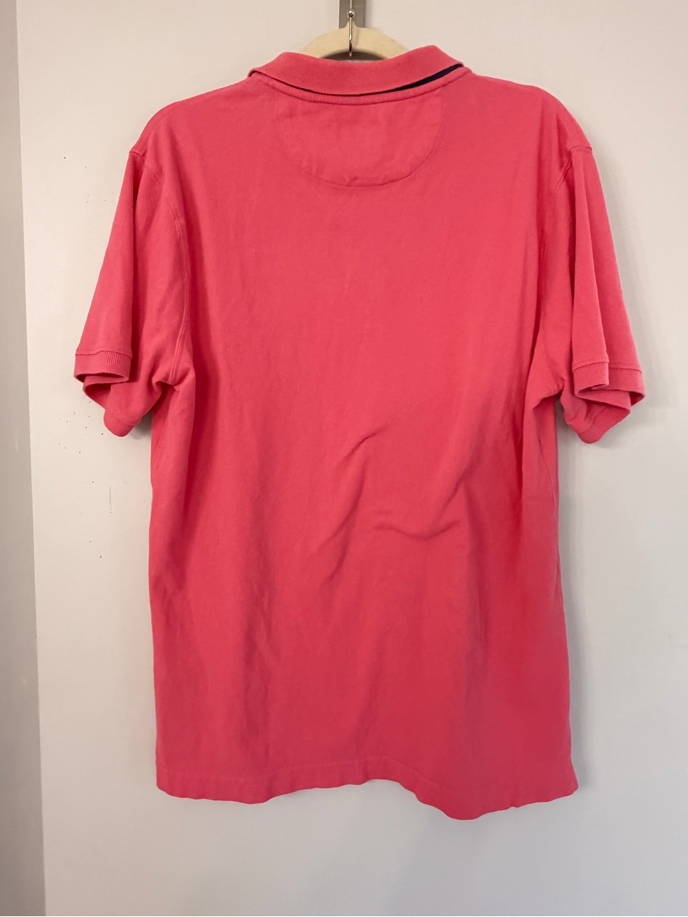 Dan John Large Cotton Pink Polo Shirt Short Sleeve Preppy Gold Business Casual - Picture 4 of 6